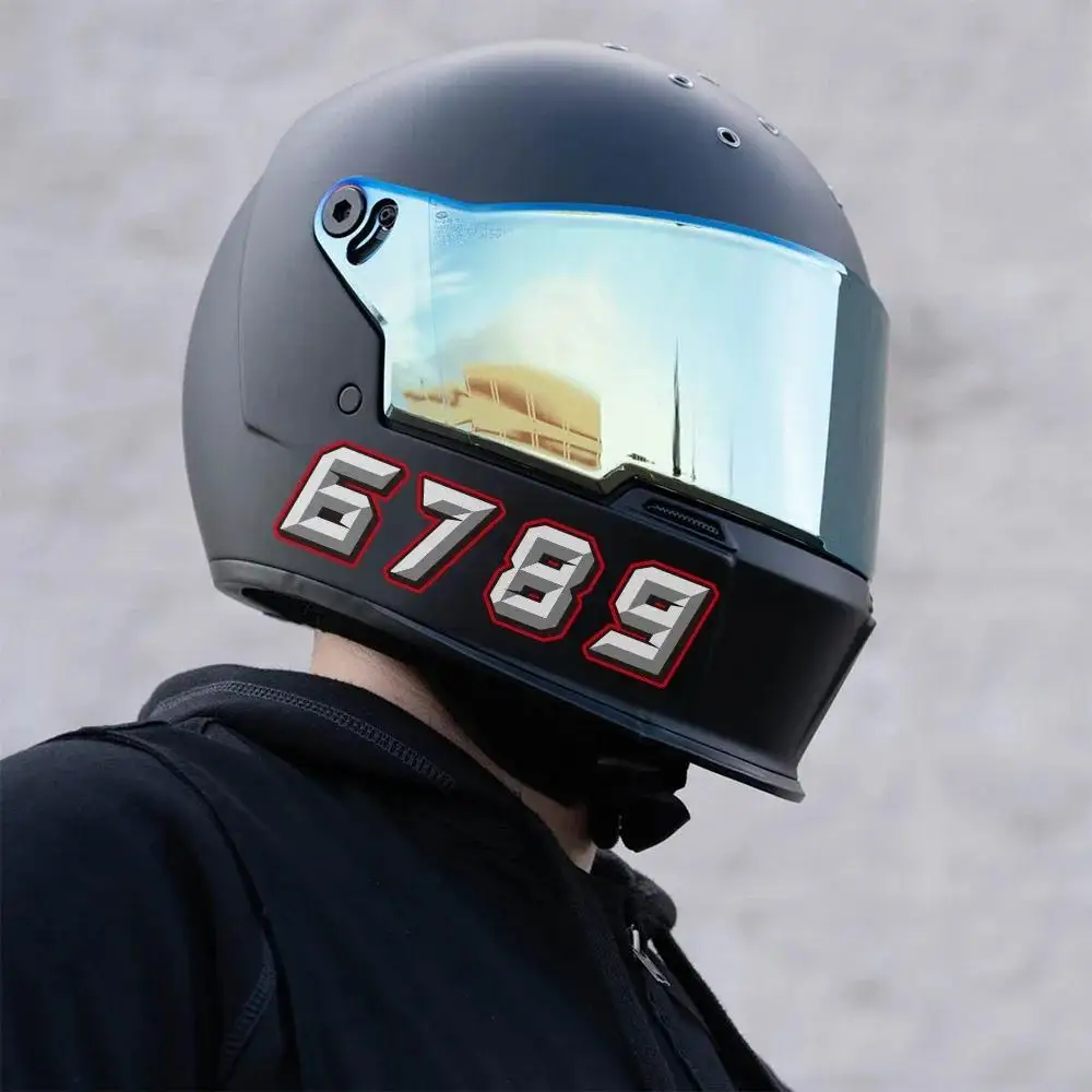 2Pcs/Set Racing Number 0-9 Waterproof Cool Digital Sticker for Motorcycle Fender,Tank,Helmet,Car Body Decor