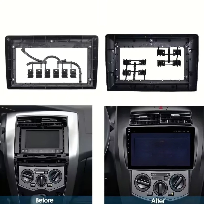 7inch to 9/10 Inch Universal Two 2 Double Din Car Radio Fascia Auto Stereo Headunit Panel Dashboard Mounting Frame Face Plate