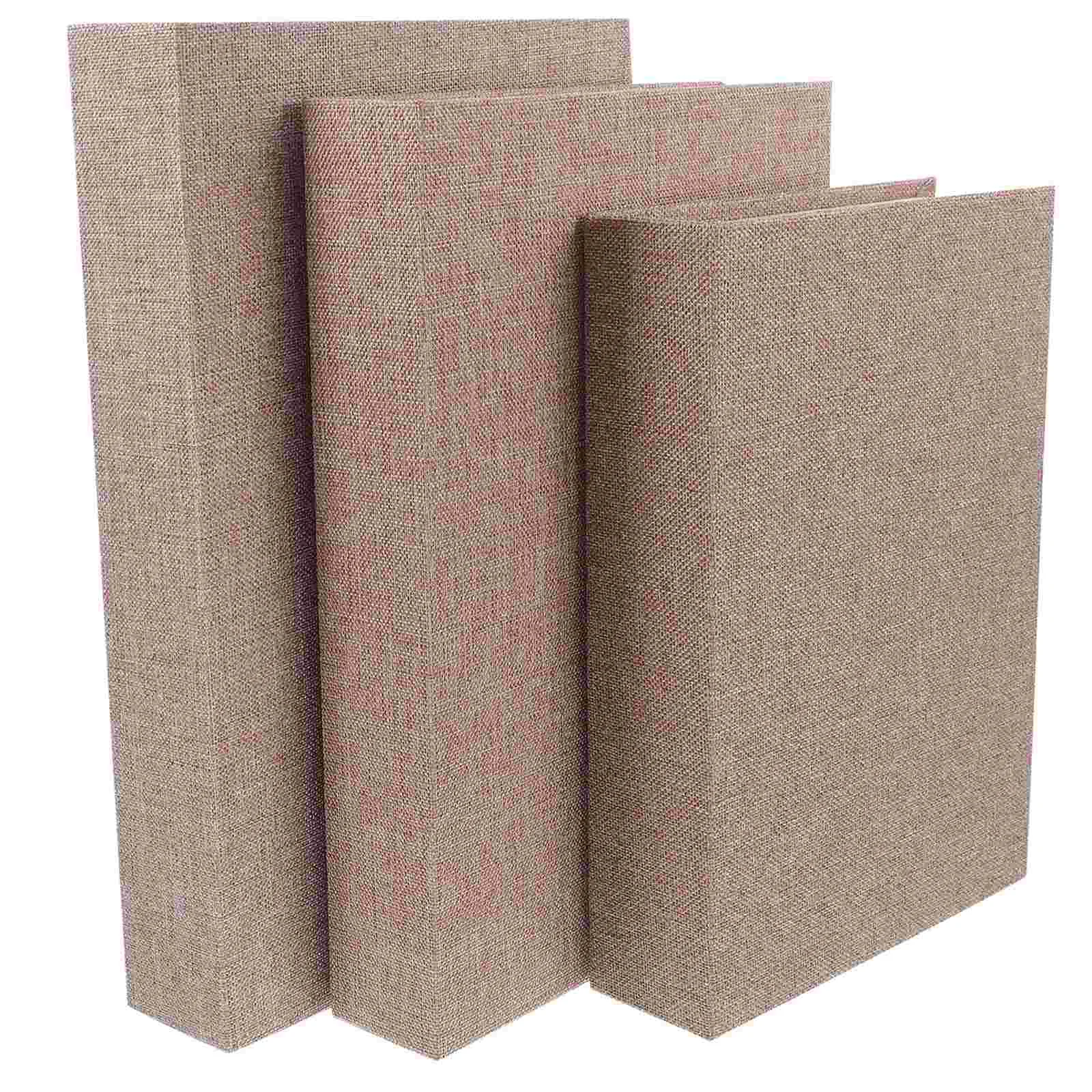 

3 Pcs Simulation Book Box Decorative Aesthetic Coffee Table Books Hardcover Faux Office Decor StorageVintage Literary Elegance