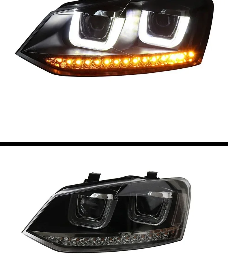 Front Headlamp LED Headlight for Volkswagen vw polo Hi/Lo Beam DRL Daytime Running Light Turn signal