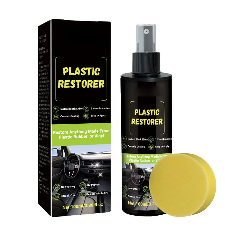 

Auto Trim Restorer Liquid 100ml Trim Spray Restorer Qucik Hydrophobic Exterior And Interior Revitalizing Coating Agent