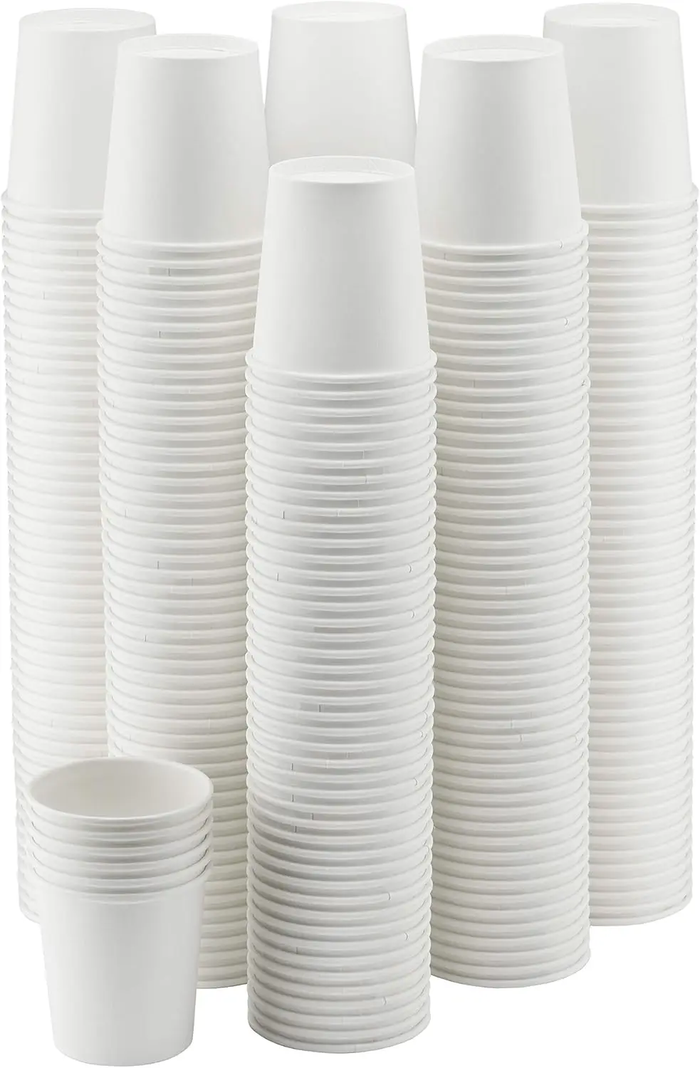 

300 Pack 6 oz White Paper Disposable Coffee Cups Hot Cold Beverage Drinking Cup for Water Juice Espresso Tea Ideal for W