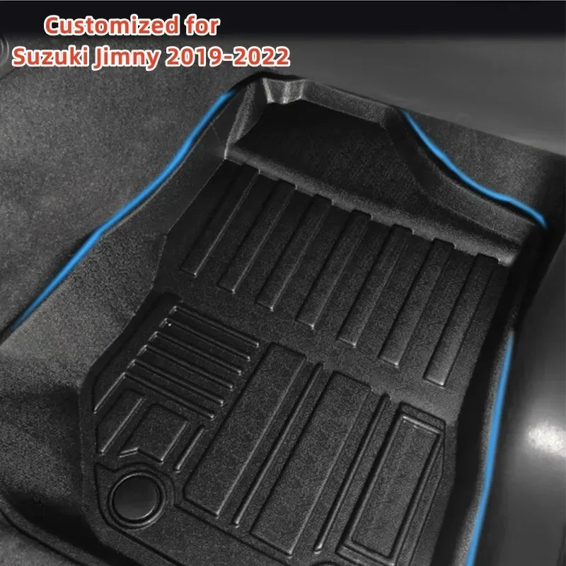 For Suzuki Jimny JB74 JB64 2019-2022 Car Floor Mats TPE Waterproof 3D Non-slip Foot Pad Car Interior Floor Liner 4x4 Accessories