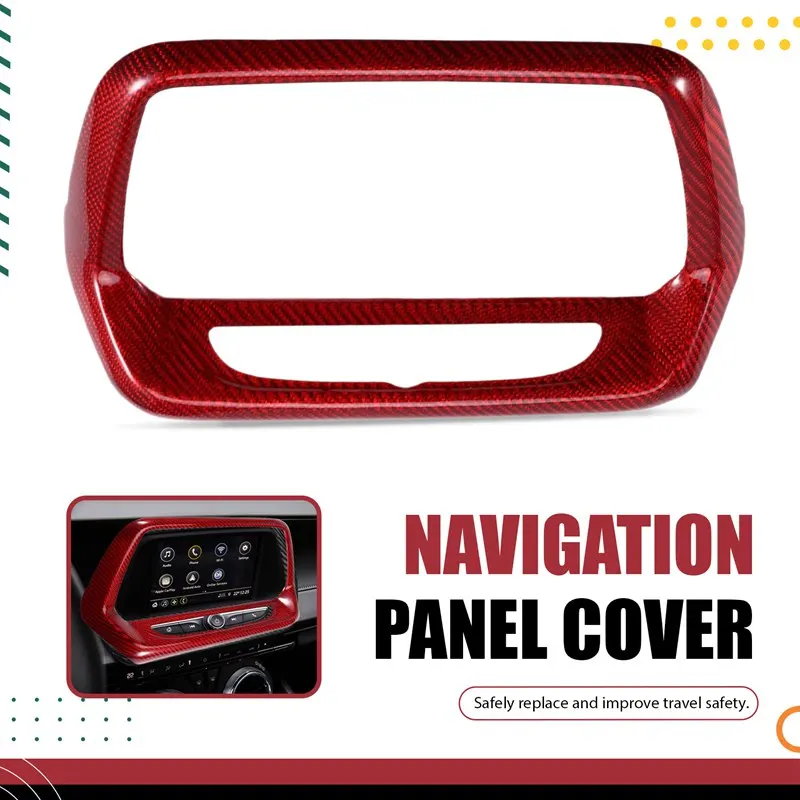 Super Sale Car Center Control Panel Cover Decorative Sticker Real Modification Accessories for Chevrolet Camaro 2016+ Red