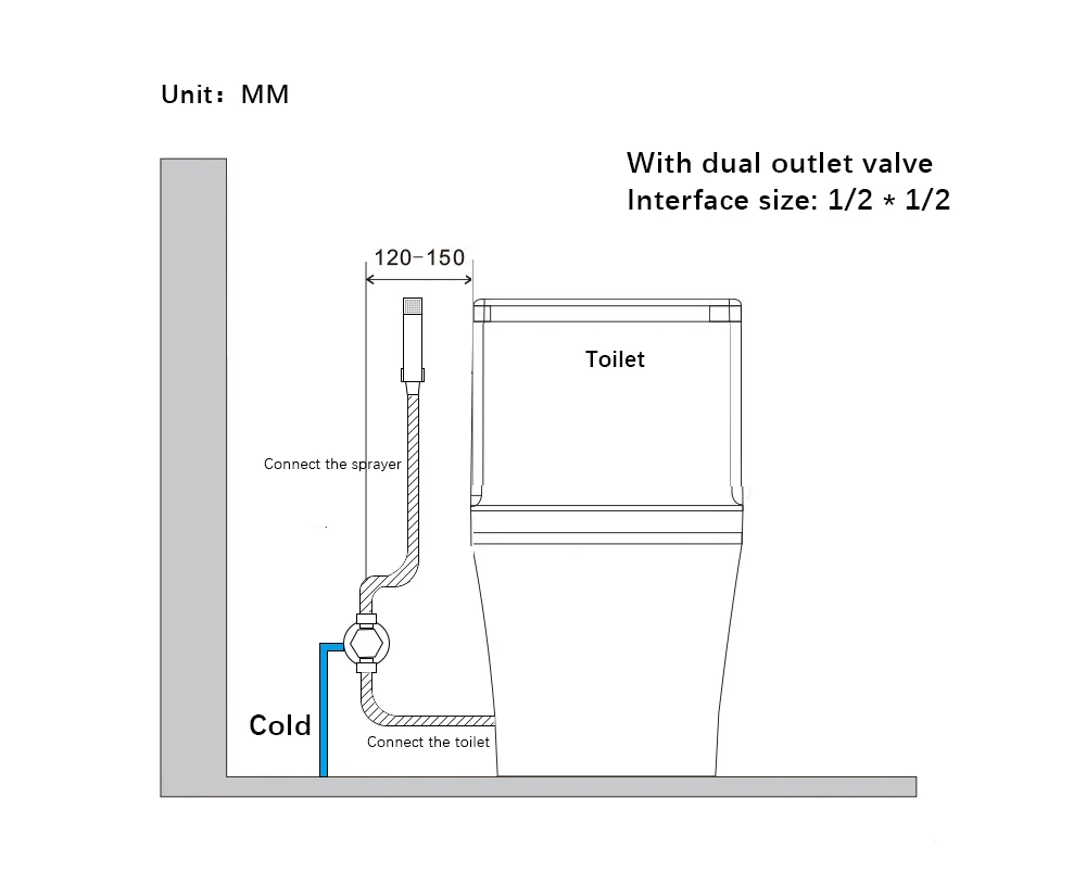Awolf Titanium Gold Handheld Toilet Bidet Sprayer Solid Brass High Pressure Hygienic Shower Head Shattaf Set Bidet Faucet AP2107