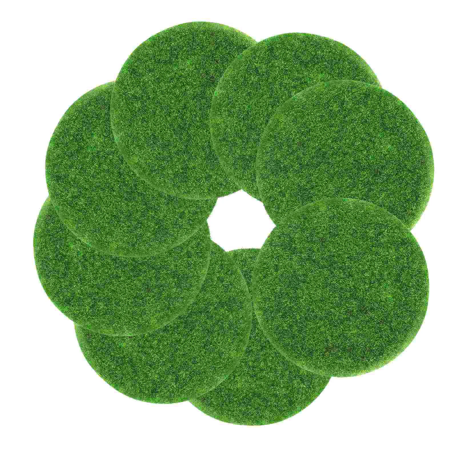 

8 Pcs Micro-landscape Simulated Lawn Artificial Grass Turf Moss Mat Outdoor Rugs