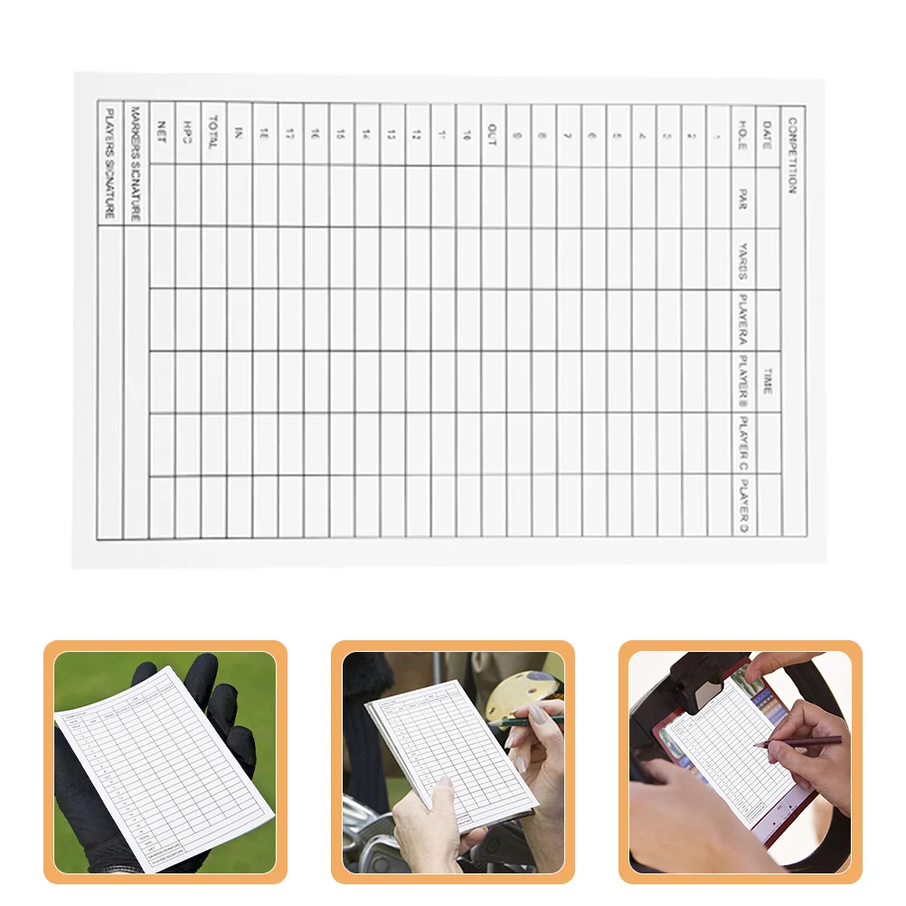 

5Pcs Golfs Score Sheets Golfs Scorecards Coated Paper Score Cards Portable Golfs Scorecards golfs supplies