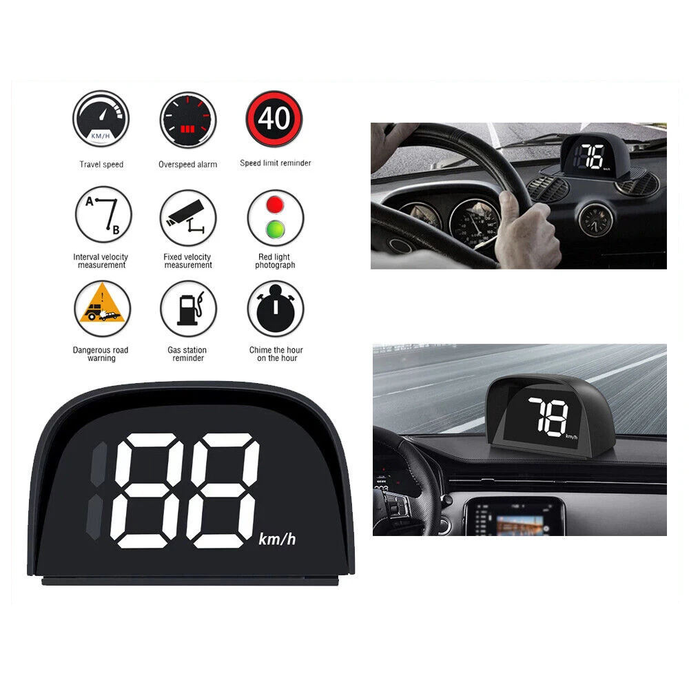 

2024 New GPS Y05 Head Up Display For All Car Digital Speedometer HUD Plug and Play Big Font Auto Electronics Accessories Speed