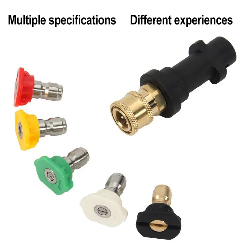 Speziell verwendet als Zubehör für KARCHER K2K7 Hochdruck-Wasserpistole Schnelladapter Autowäsche Fünf-Farben-Düse Schaumkanone
