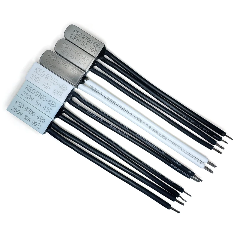 10PCS Temperature Control Switch 45 Degrees to 150 Degrees NC NO KSD9700 10A Ceramic