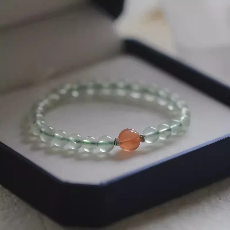 

Natural Grape Bracelet Summer Women Pearl Red Agate Pumpkin Bead Best Friend Style