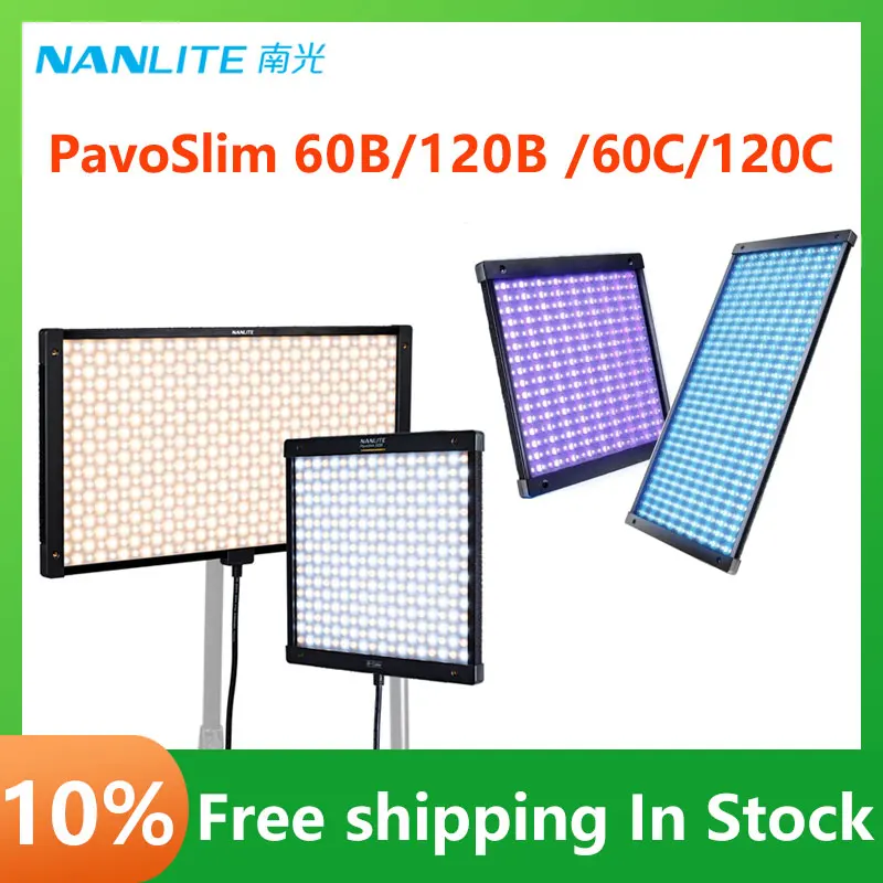 

Nanlite PavoSlim 60C/60CL/120C/60B/120B Full Color Light 2700-7500K Slim Panel Light Live Streaming Studio Light