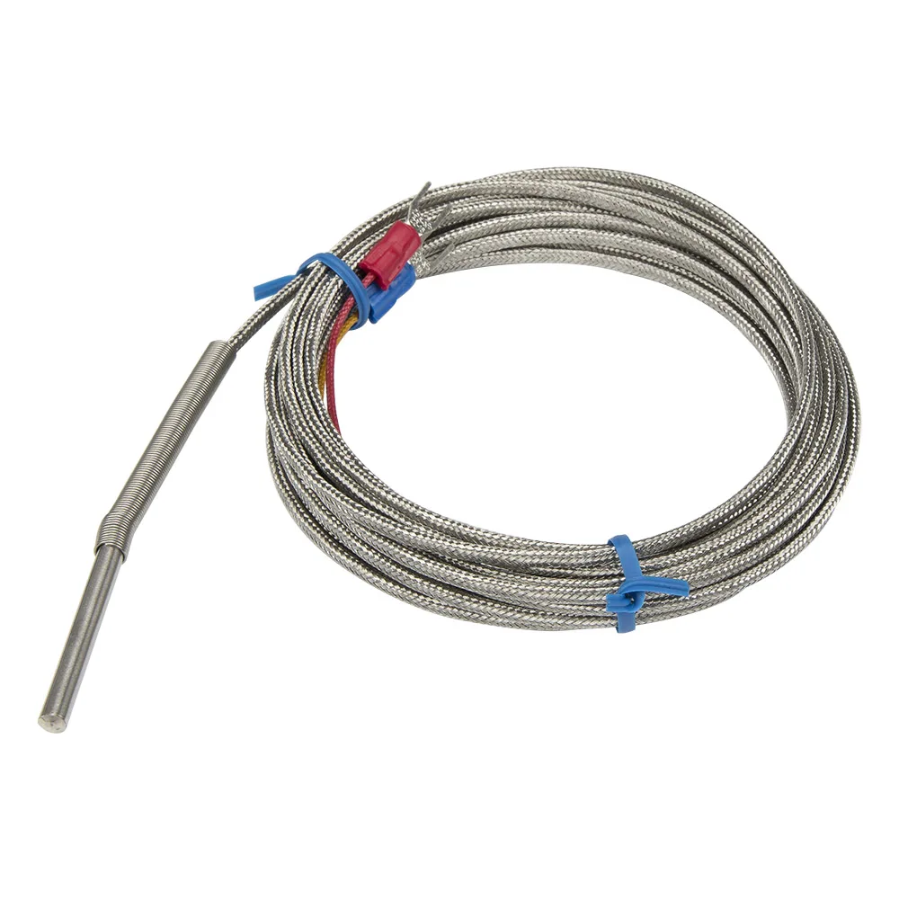 FTARP02 K E J type 4m high temperature resistance metal screening cable polish rod probe thermocouple with spring