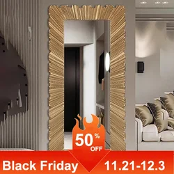 Decoration Home Modern Ornaments Living Room Large Wall Mirror Irregular Golden Bathroom Mirror espejo neon Accessories Dressing