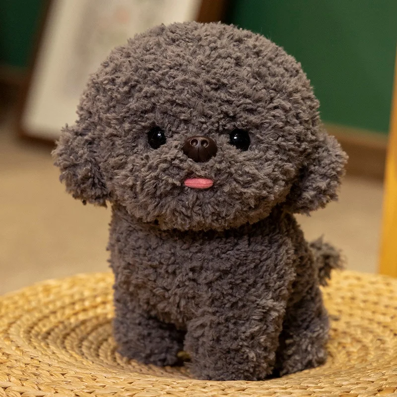 20-30cm Creative Realistic Teddy Dog Lucky Simulation Bichon Frise Plush Toy Handmade Realistic Figure Toy Plush Stuffed Animals