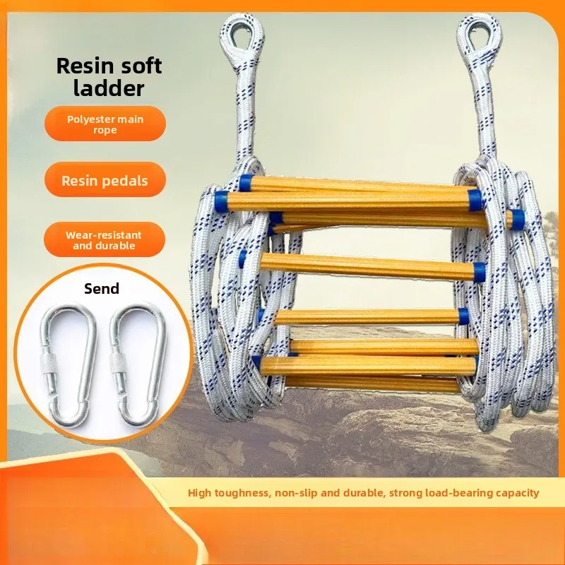 Echelle-en-corde-de-resine-pour-entrainement-anti-incendie-nylon-polyester-antiderapante-isolante-Echelle-d'Evacuation-10-metres-Echelle-flexible-en-resine