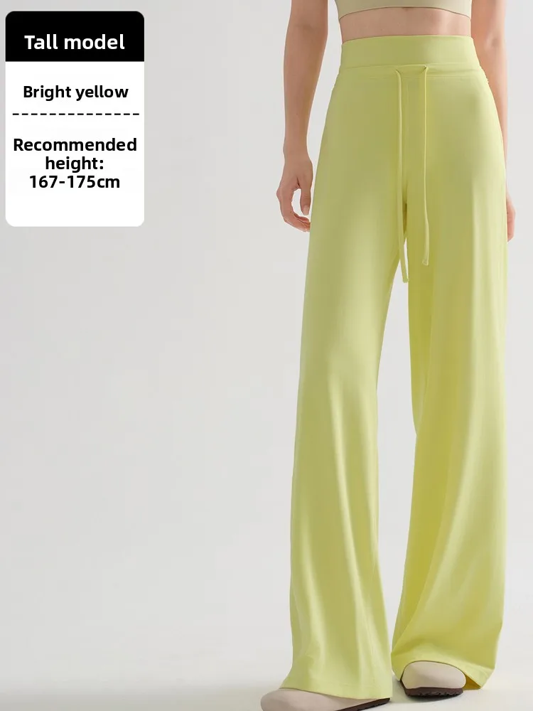 Pantalones de Yoga de Cintura Alta y Pierna Ancha para Mujer, Pantalones de Yoga Ajustados, Novedad de Otoño, Color Azul, Levanta Glúteos, con Cordón