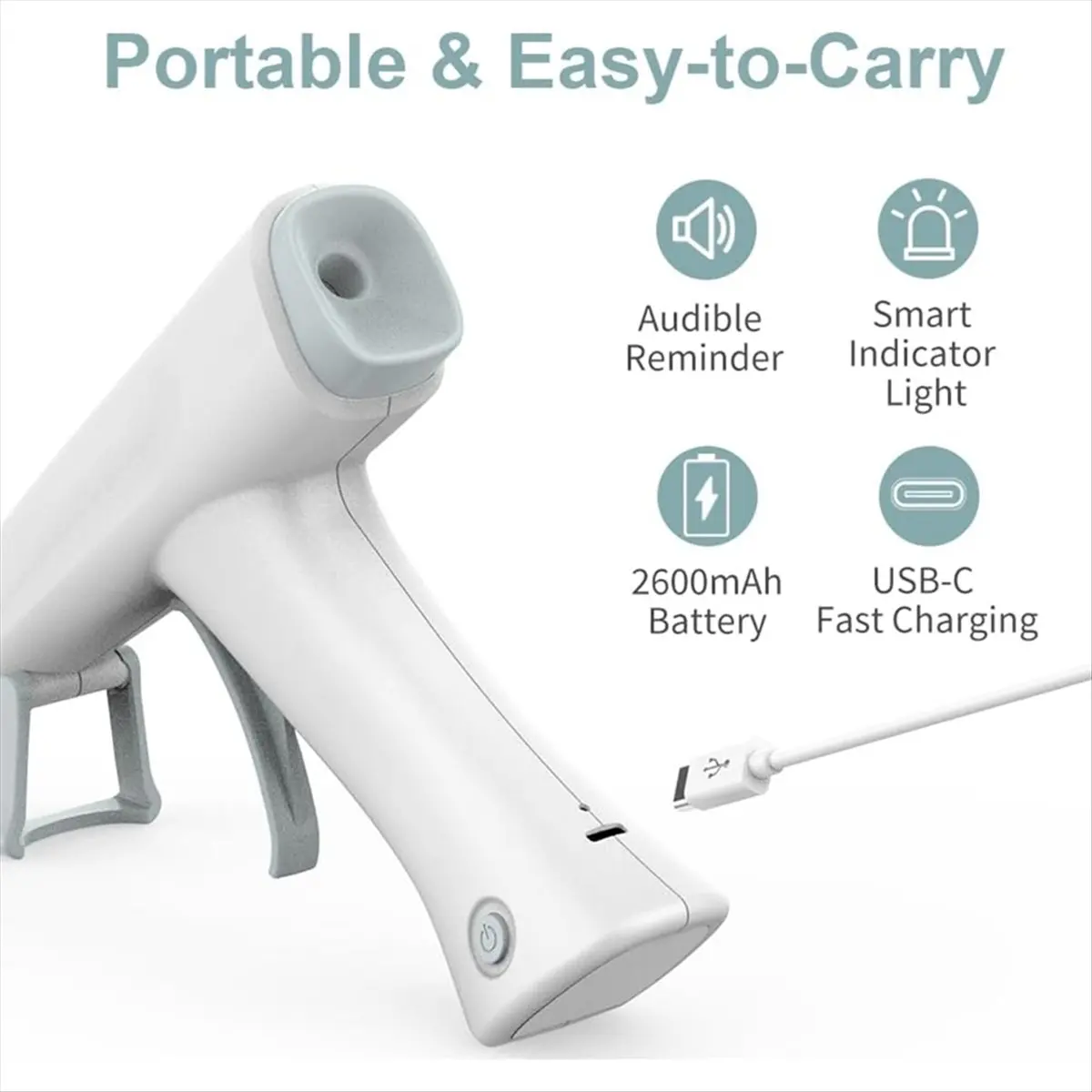A77K Cordless Hot Glue ,Type-C Rechargeable 2600mAh Battery Powered, Ideal for School Crafts DIY, with 20pcs Glue Sticks B
