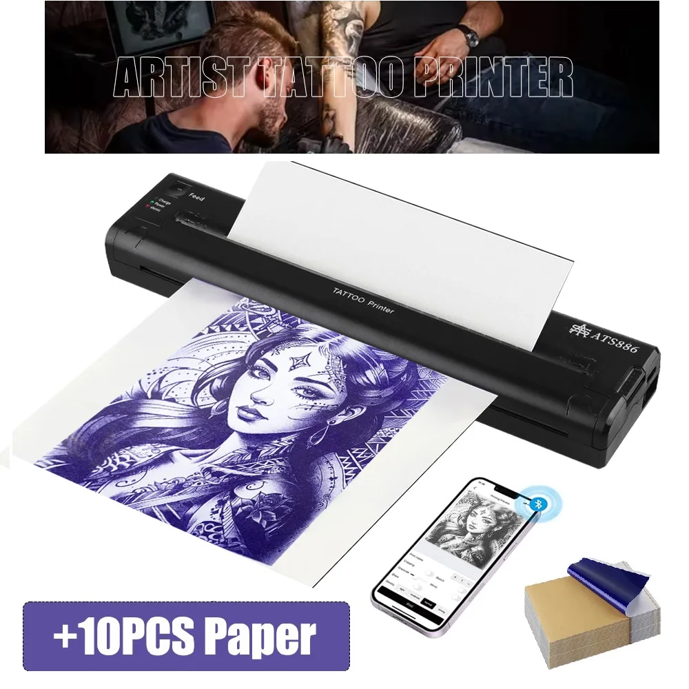 Tattoo Stencils Printer Template Printer Kit Hot Copier Tattoo Transfer Machine Drawing Template Mini Portable Tattoo Supplies