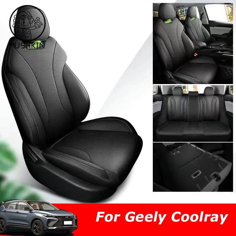 Car Seat Cover Customize Fit For GEELY NEW COOLRAY 2023 2024 2025 Year Full Covered with Front and Rear Full Set Accessories