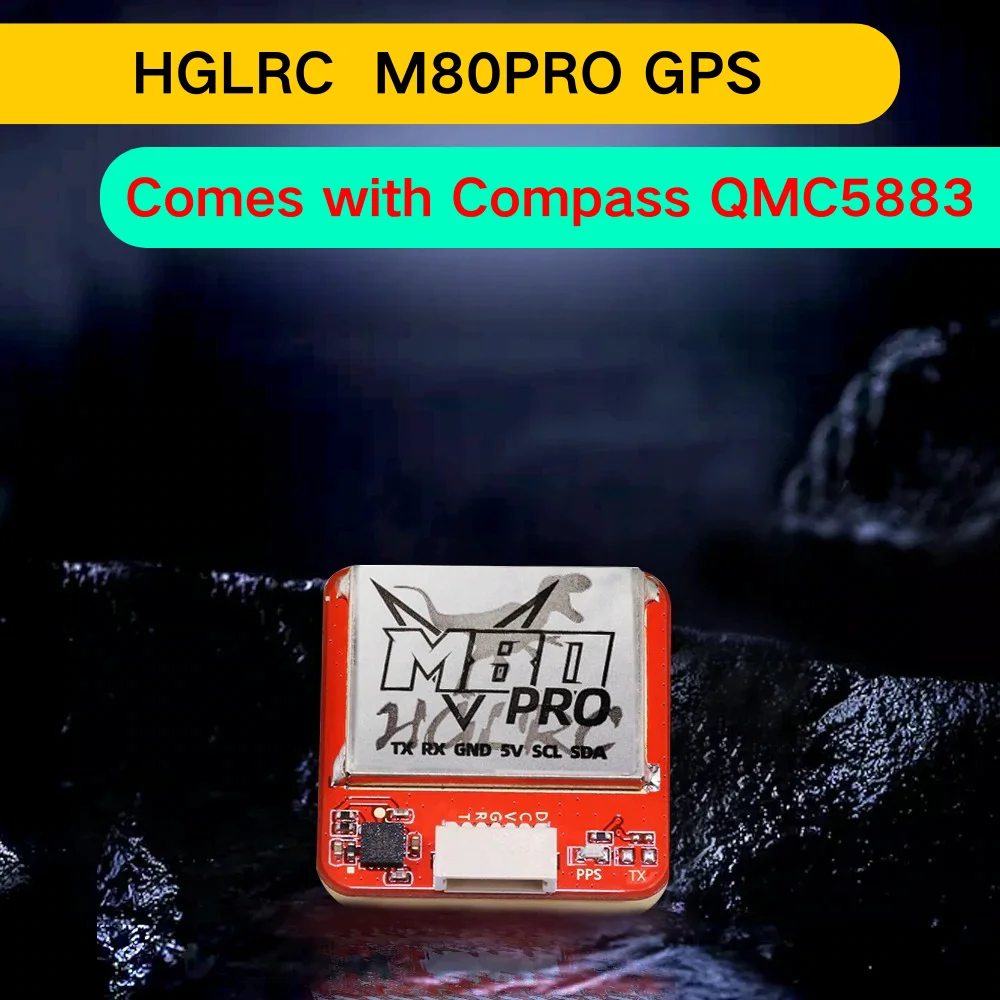 HGLRC M80 PRO M80PRO GPS QMC5883 Compass With GLONASS GLILEO QZSS SBAS BDS Receiving Format 5V Power For FPV RC Racing Drone