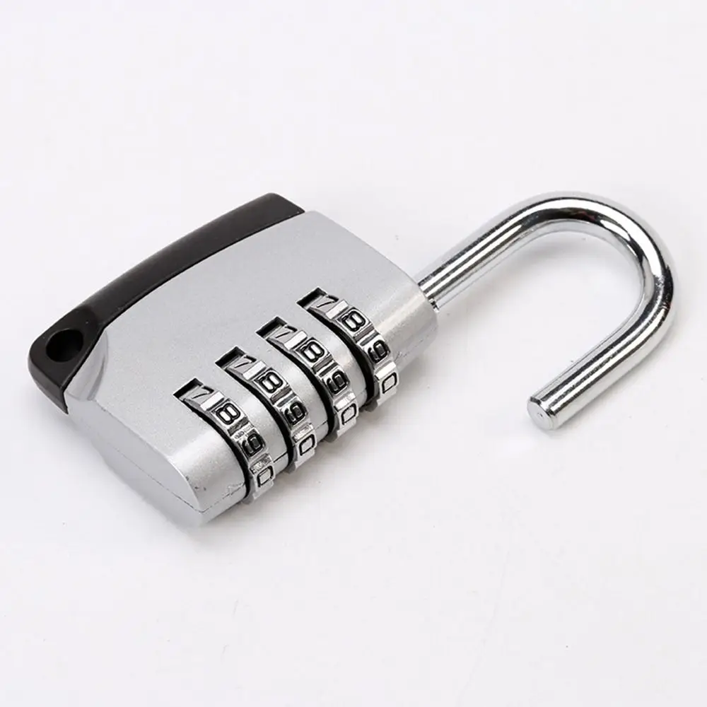 Security Combination Lock 4 Dial Digit Backpack Zipper Lock Dormitory Cabinet  Lock Luggage Padlock Password Lock