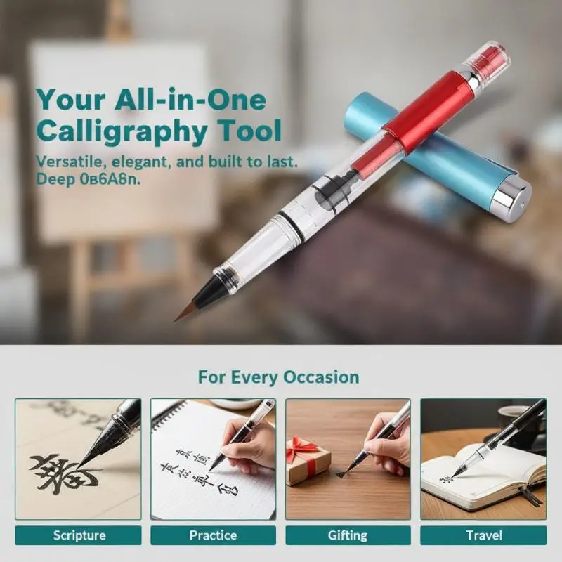 1PCS Piston Brushes Calligraphy Brushes Watercolor Brushes Paint Pen Stationery Art Schoo Supplies For Chinese Painting