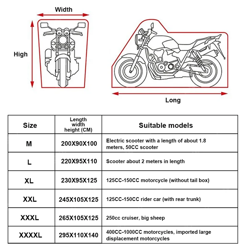 Piaggio Cover Waterproof For Piaggio BQY BYQ FLY Liberty Medley 150 ZIP50 125 ww150 Beverly 300 Motorcycle Dust Rain Cover