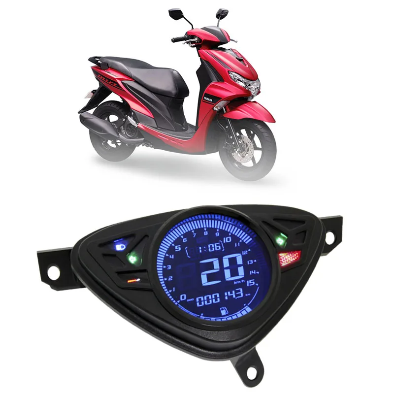 Motorcycle Speed Meter with Color LCD Temperature Oil Gauge Adjustable Odometer for