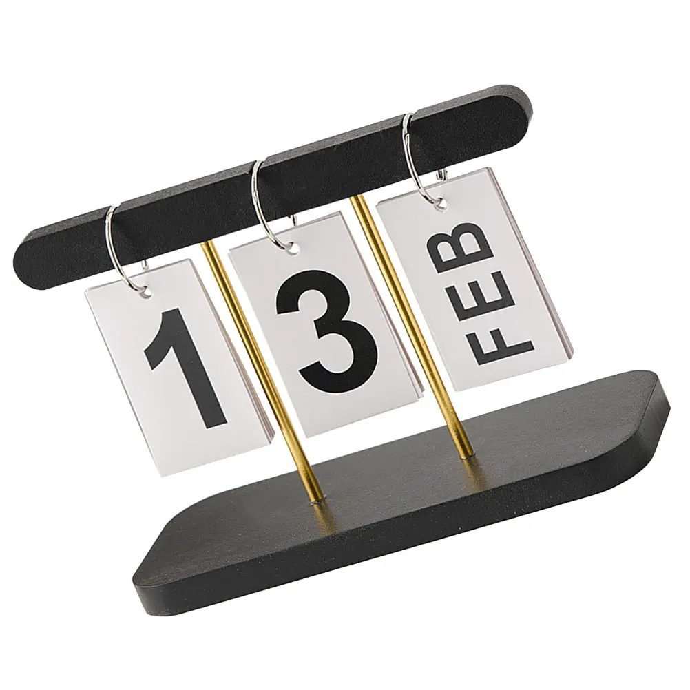 

Reusable Flip Calendar Standing Desk Accessory Simple Design Space Saving Home Office Decorative Gift Desk Calendar