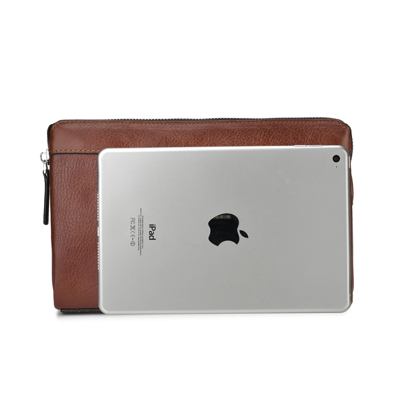 Men's Genuine Leather Handbag Oil Wax Large Capacity Business Clip Bag Long Casual Multi-function Big Wallet Handheld Bag bolso