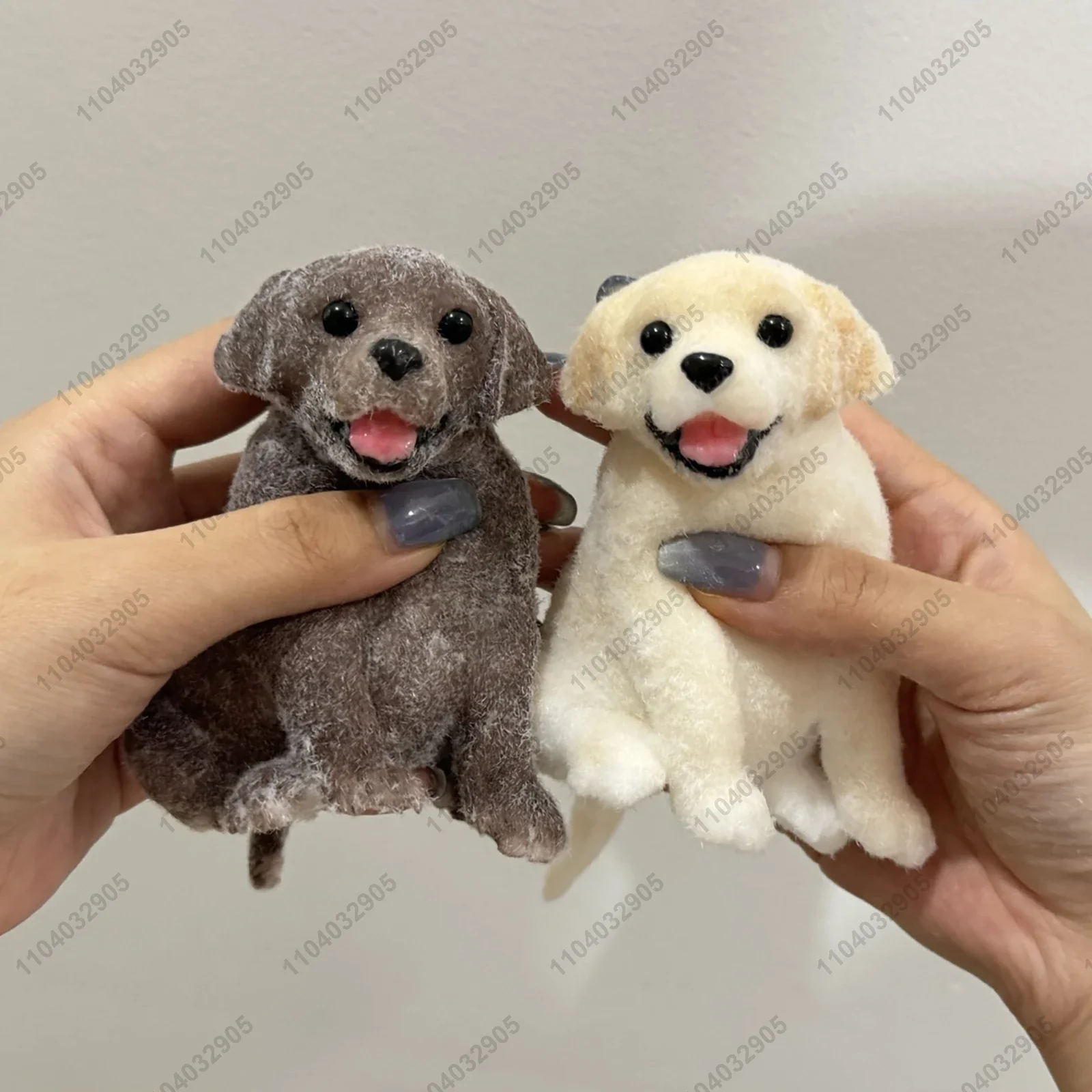 Golden Retriever Dog Taba Squishy Silicone Fuzzy Hand-Painted Doggy Puppy Animal Squeeze Toy Mochi Toy Hand Relax Stress Release