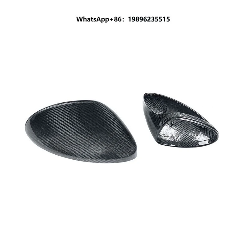 Kburing for 718 Dry Carbon Fiber Mirror Cover Rearview Mirror Housing Mirror case LHD Replacement
