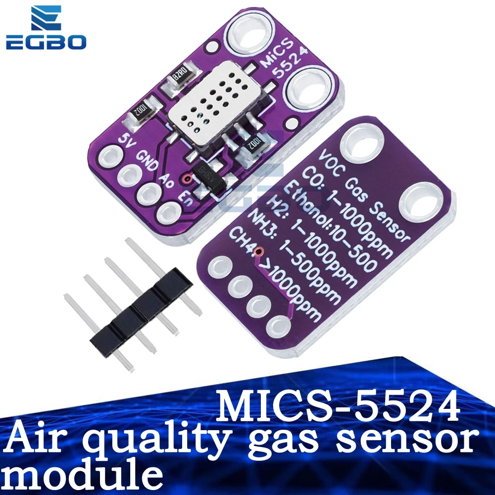 MICS-5524 Luftqualitäts-Gassensormodul zur Erkennung von Kohlenmonoxid, Wasserstoff, Methan und Ethanol (CO, H2, CH4, C2H5OH)