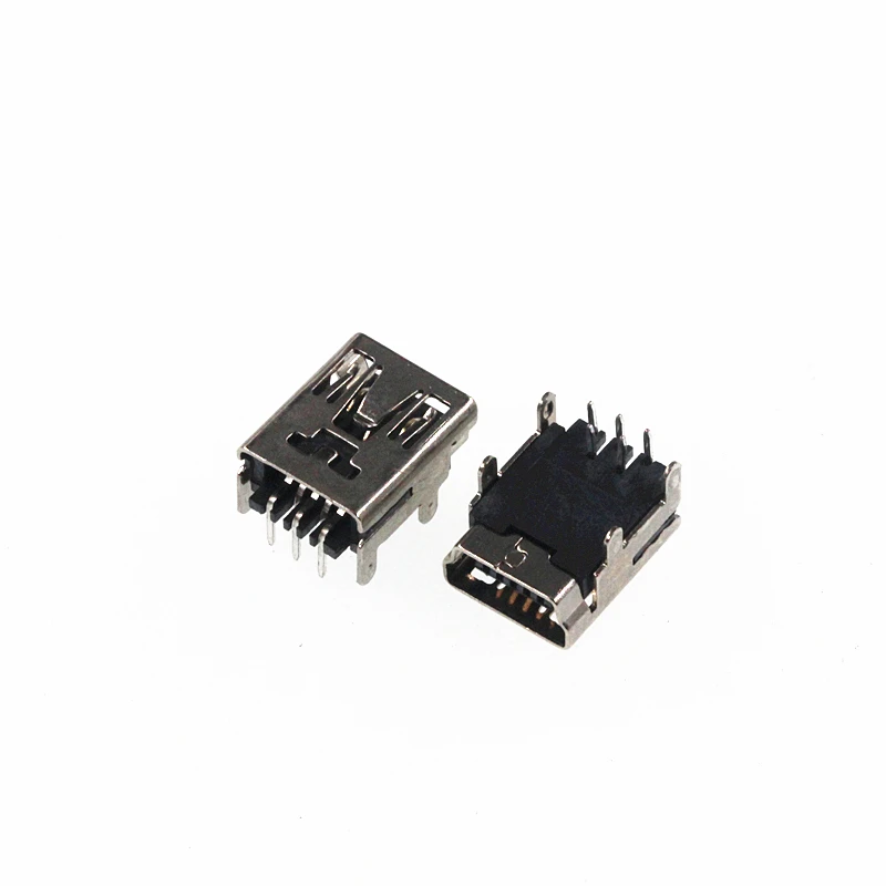 

10Pcs Mini USB Type B 5-Pin Female Socket Right Angle DIP Jack Connector Plug-in