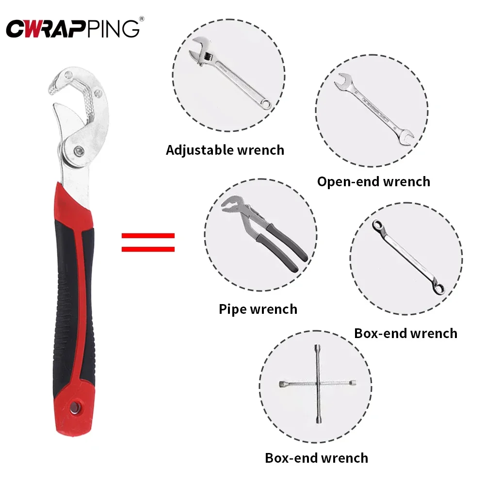 Multifunctional Wrench Spline Bolt Adjustable Portable Torque Ratchet Oil Filter Repair Pipe Wrench for Home Kitchen Car Tools image 4