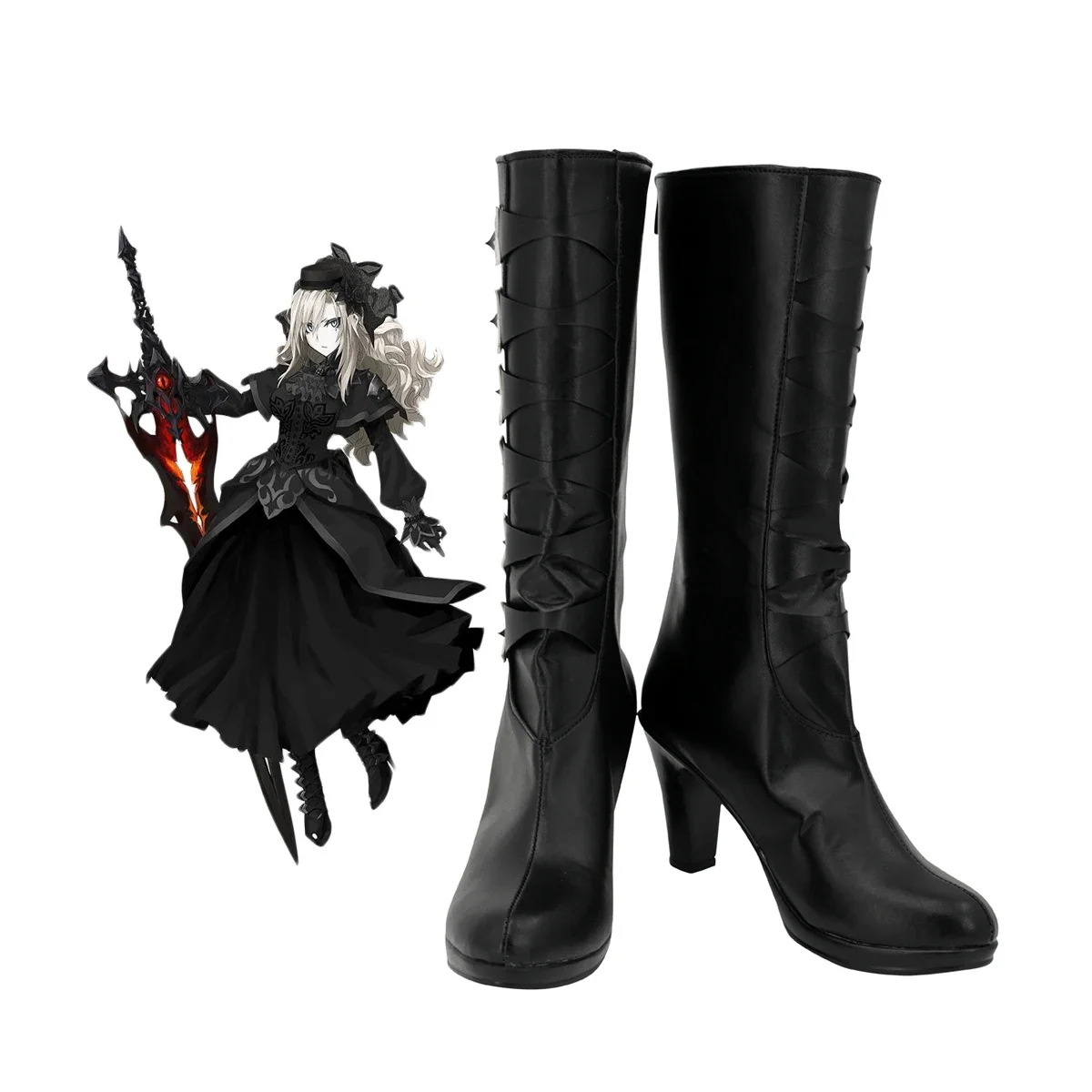 FGO Fate Grand Order Kriemhild Cosplay Boots High Heel Black Shoes Custom Made