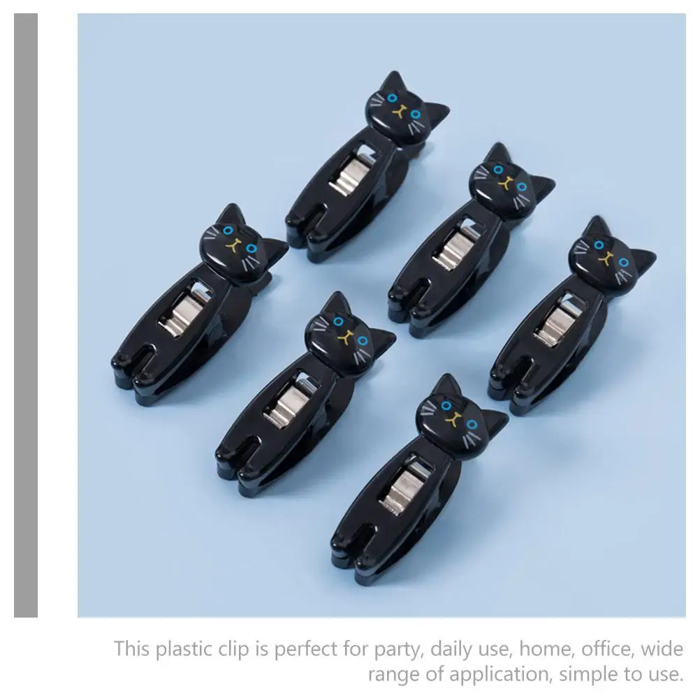 12 Pcs Cute Memo Tiny Note Pants Clothes Trousers Cat Plastic Clips Photo Folder