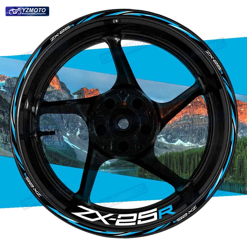 

For ZX-25R ZX25R ZX 25R Motorcycle 17 Inch Front And Rear Wheel Stripe Sticker Wheel Decal Decorative Reflective Rim Stickers