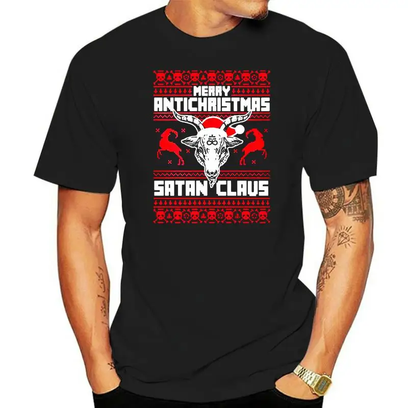 Men T Shirt Merry Antichristmas Satan Claus Christmas Sweater Women t-shirt