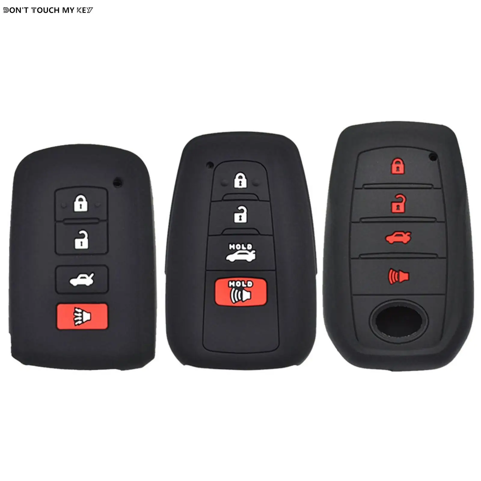 Silicone Key Case Fob For Toyota avalon camry corolla rav4 Auris Yaris Highlander Land Cruiser Prius Tacoma Fortuner Mark X