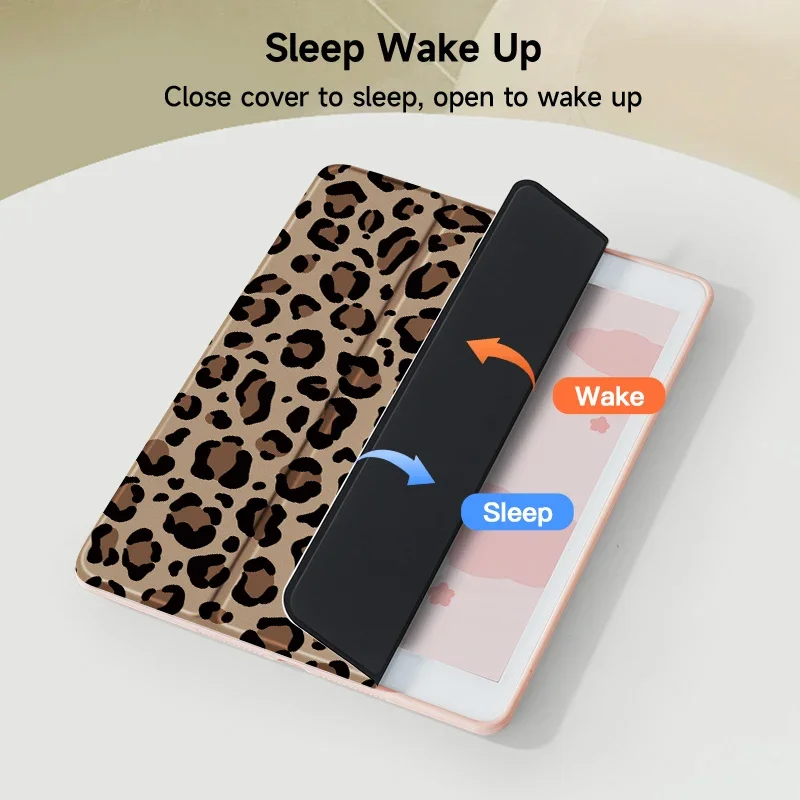 Case For iPad 10.2/10.5/Pro11/10Th/10.9/12.9/Air6/5/4/Mini6,Support Sleep Wake-Up,Double-Sided Printing With Pen Slot Design