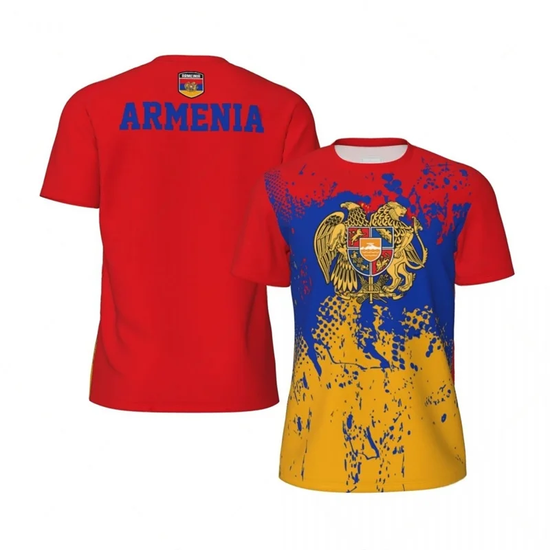 Armenia Football T Shirt For Men 3D Printed Oversized T-shirt Fashion Short Sleeve Round Neck Tees Summer Sports Soccer T Shirts