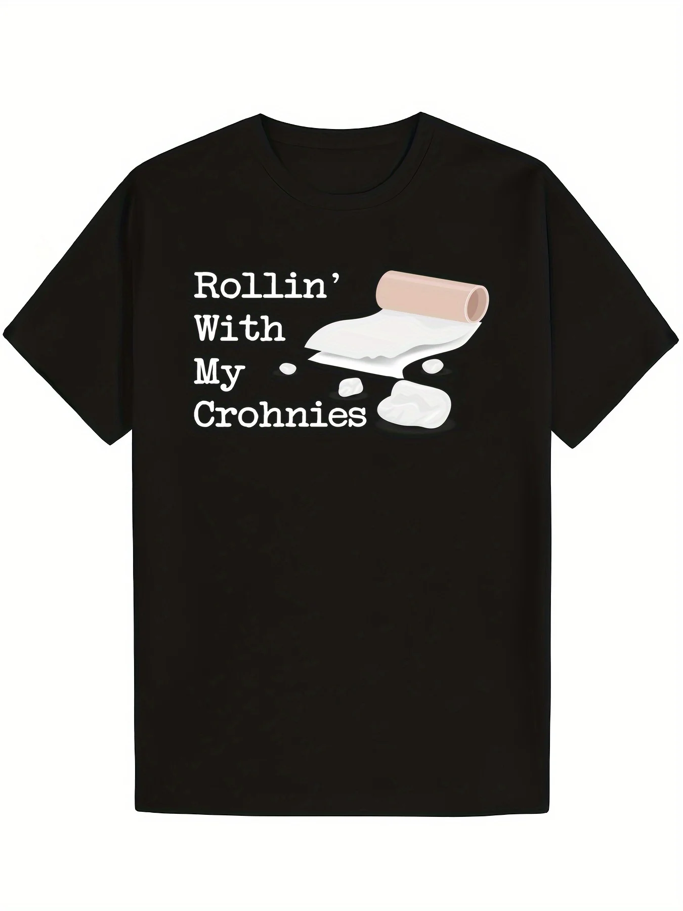 A Humorous Gift for Crohn'S Disease Awareness, Featuring a Comfortable And Soft Crew Neck T-Shirt