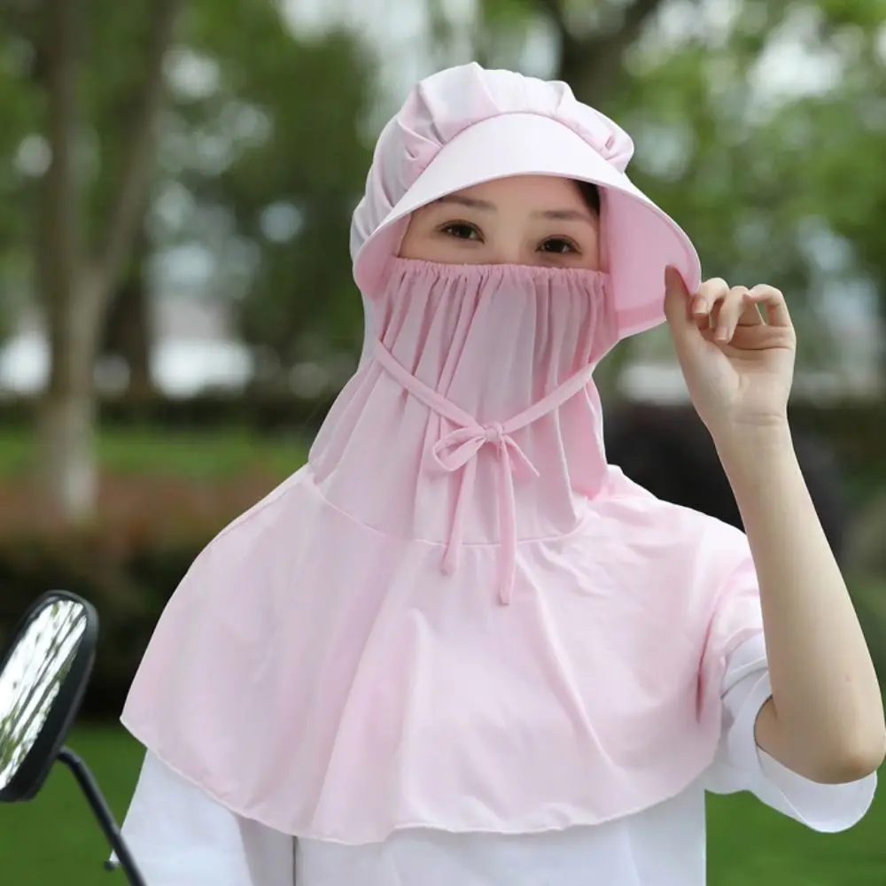 

Elegant Flower Sun Protection Hat Sunscreen Anti-uv Wide Brim Bucket Cap Neck Protective Shawl Tea Picking Cap Summer
