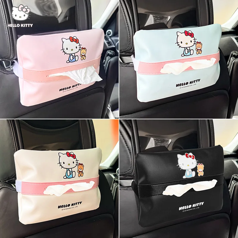 

Hello Kitty Car tissue box, sunshade seat backrest suspension, car armrest tissue storage box, car storage and organization