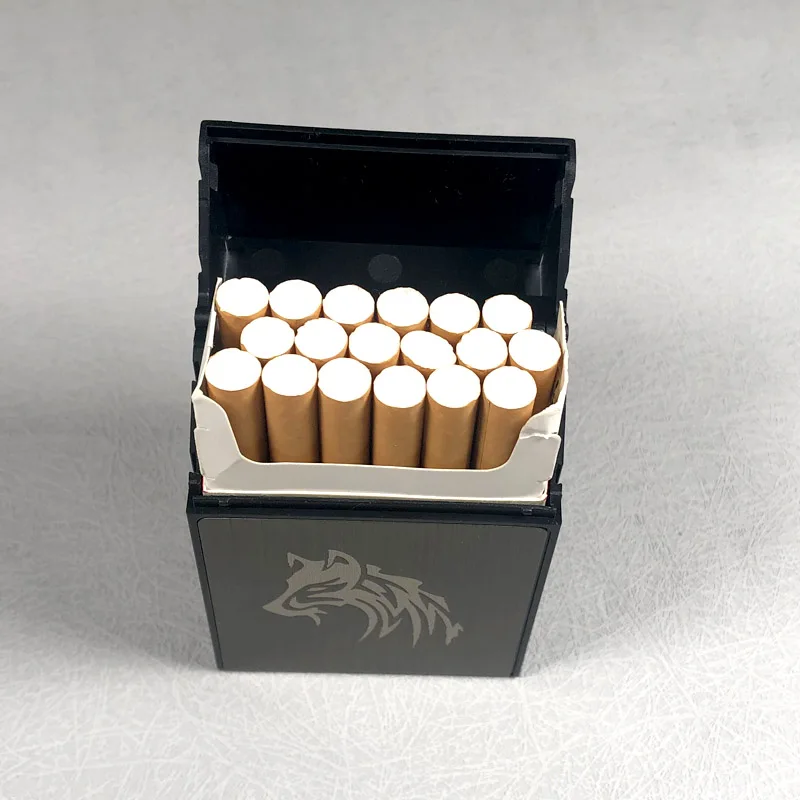 Funda de cigarrillos con tapa magnética, protección del medio ambiente, antipresión, resistente al agua, 20 cigarrillos