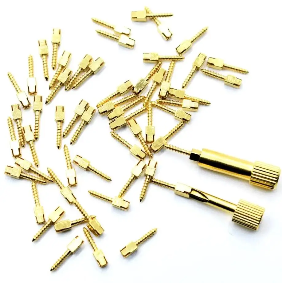 120PCS Dental Screw Post Dental Golden Plated Screw Post TITANIUM Screw Posts For Dentist Tool Dentistry