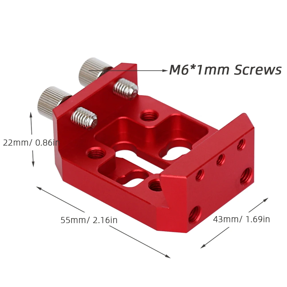 EYSDON Dovetail Mounting Base / Finder Shoe /Dovetail Clamp / Dovetail Saddle / Groove- Metal Red #90877 / #90878