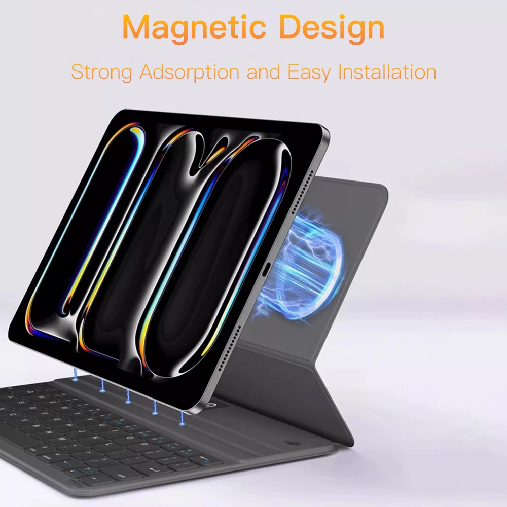 Magic Keyboard Magnetic for IPad 11th 2025 Air 13in 11in Bluetooth Keyboard Wireless for IPad Air 4 5 6 7 Pro 11 12.9 Case Stand